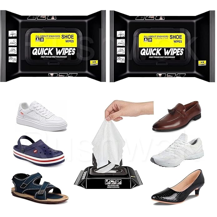 Instant Sneaker & Shoe Cleaning Wipes – Pack of 80